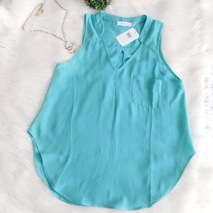 Lush Top Teal Ripple